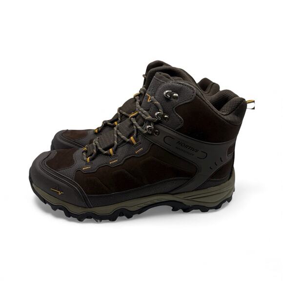 NORTIV 8 Men’s Waterproof Hiking Boots Outdoor Mid Trekking Brown Size 13 NIB - Picture 3 of 9